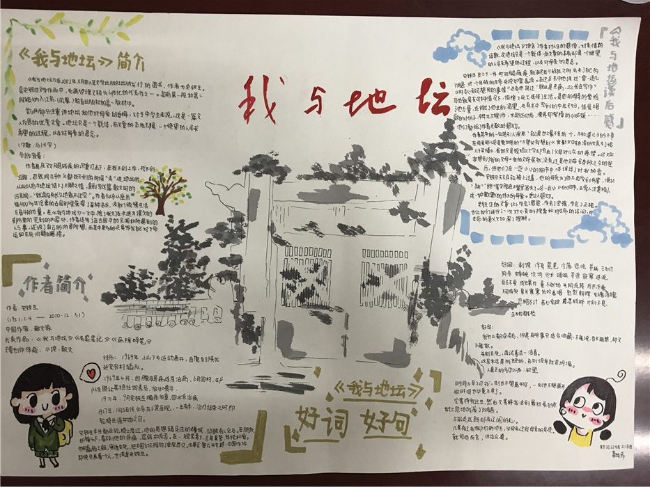 《我与地坛》有个约会 ——初2022级手抄报风采展示